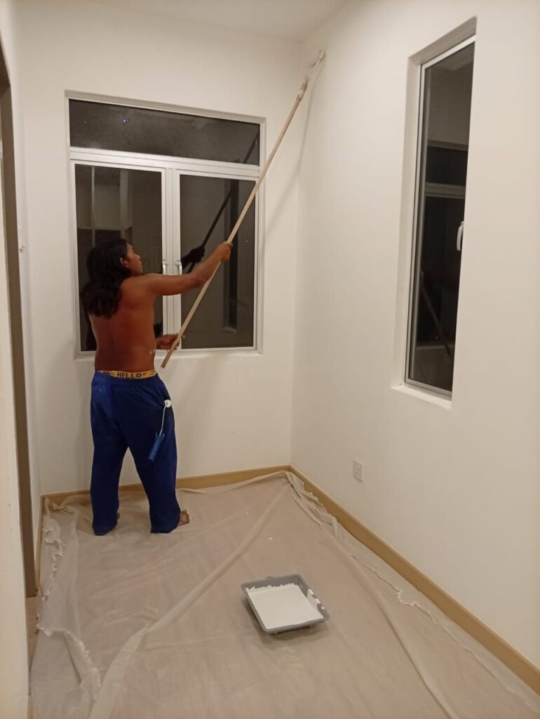 Interior wall painting for house renovation project in Petaling Jaya