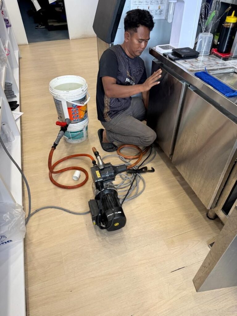Water pump installation for a café kitchen near Kelana Jaya, Petaling Jaya